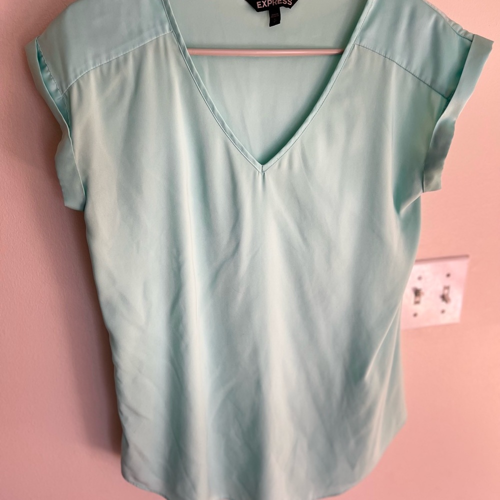Express Mint Short Sleeve Top